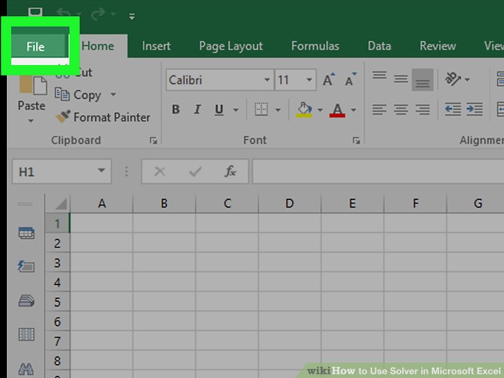 Solver in microsoft excel